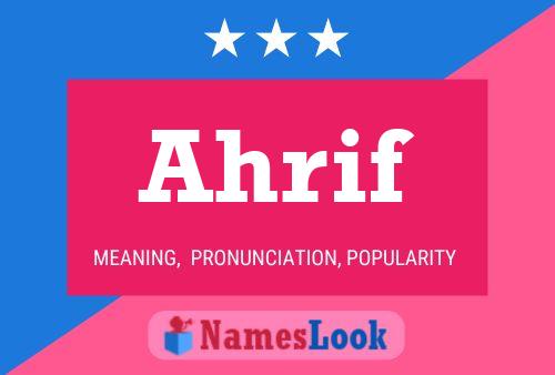 ملصق اسم Ahrif