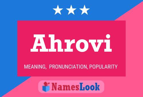 ملصق اسم Ahrovi