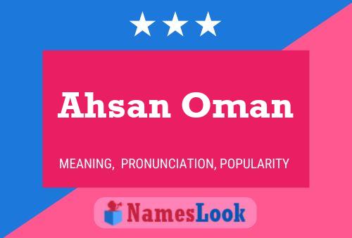 ملصق اسم Ahsan Oman