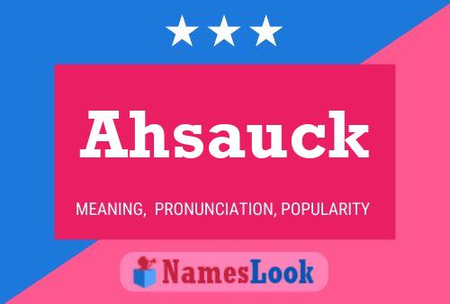 ملصق اسم Ahsauck