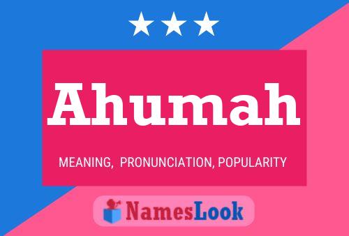 ملصق اسم Ahumah