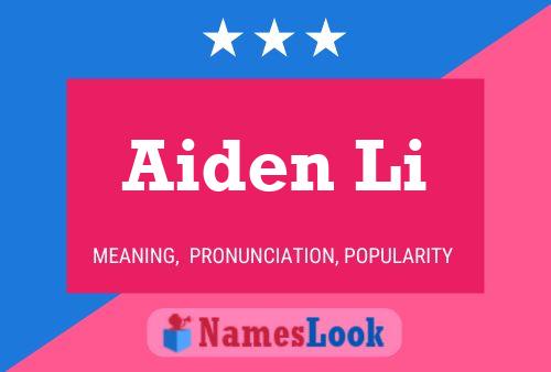 ملصق اسم Aiden Li