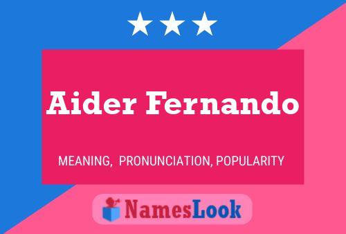 ملصق اسم Aider Fernando