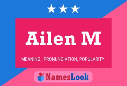 ملصق اسم Ailen M