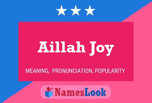 ملصق اسم Aillah Joy