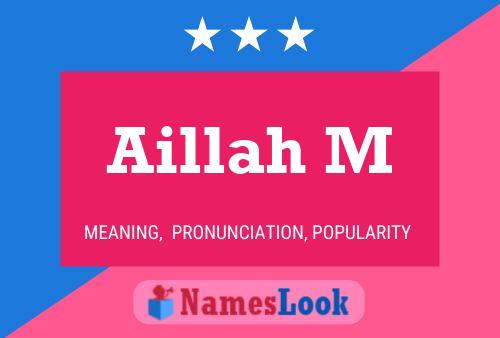 ملصق اسم Aillah M