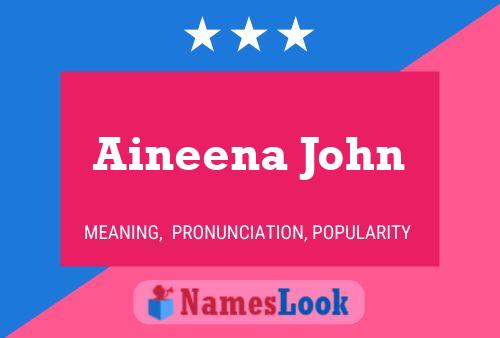 ملصق اسم Aineena John