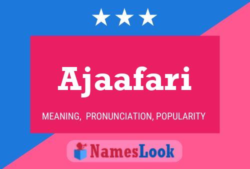 ملصق اسم Ajaafari