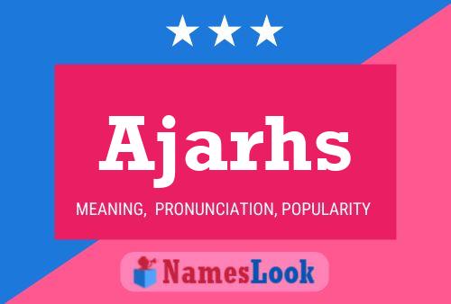 ملصق اسم Ajarhs