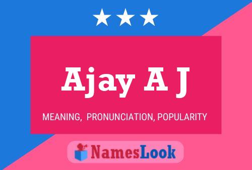 ملصق اسم Ajay A J