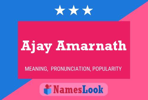 ملصق اسم Ajay Amarnath