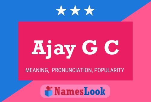 ملصق اسم Ajay G C