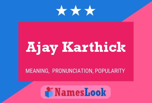 ملصق اسم Ajay Karthick