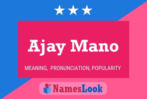 ملصق اسم Ajay Mano