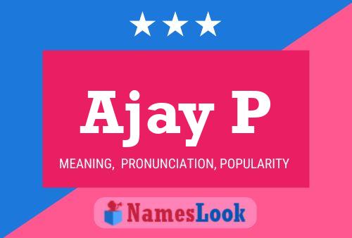 ملصق اسم Ajay P