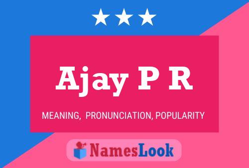 ملصق اسم Ajay P R