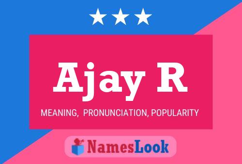 ملصق اسم Ajay R