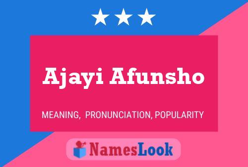 ملصق اسم Ajayi Afunsho