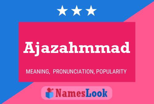 ملصق اسم Ajazahmmad