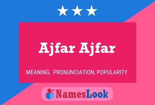 ملصق اسم Ajfar Ajfar