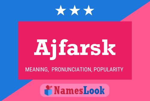 ملصق اسم Ajfarsk