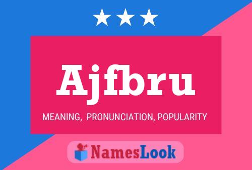 ملصق اسم Ajfbru