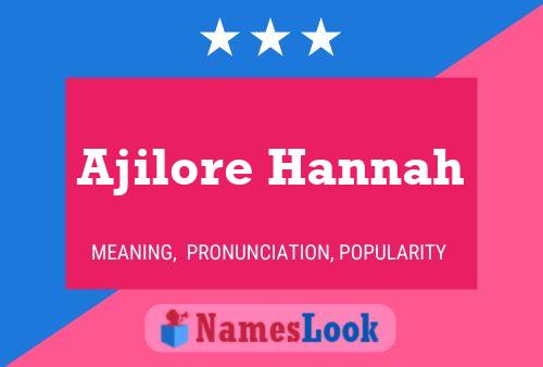 ملصق اسم Ajilore Hannah