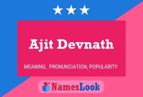 ملصق اسم Ajit Devnath