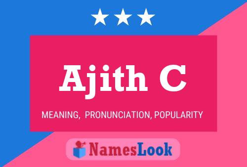 ملصق اسم Ajith C