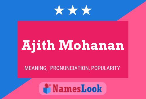 ملصق اسم Ajith Mohanan