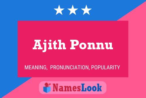 ملصق اسم Ajith Ponnu