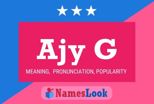 ملصق اسم Ajy G