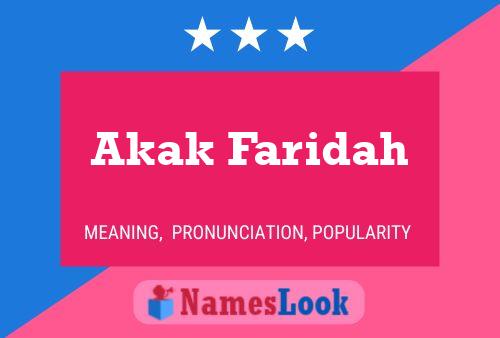 ملصق اسم Akak Faridah