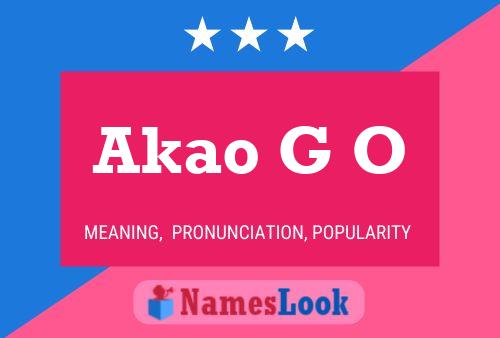 ملصق اسم Akao G O