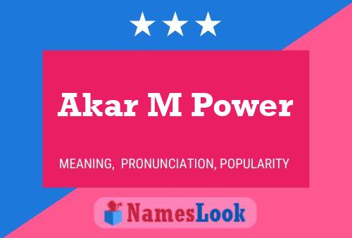 ملصق اسم Akar M Power