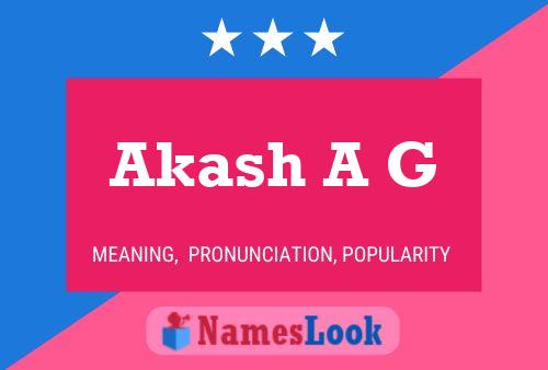 ملصق اسم Akash A G