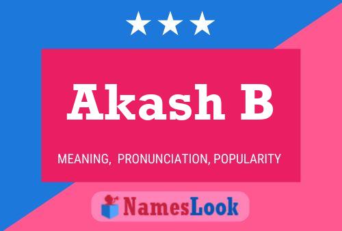 ملصق اسم Akash B