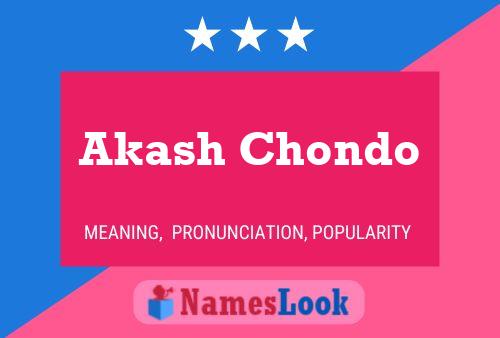 ملصق اسم Akash Chondo