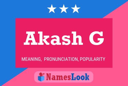 ملصق اسم Akash G