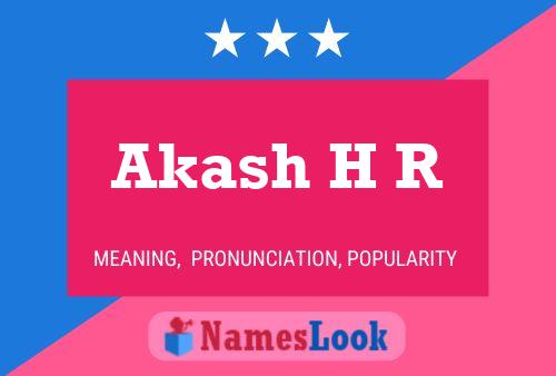 ملصق اسم Akash H R