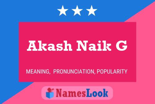 ملصق اسم Akash Naik G