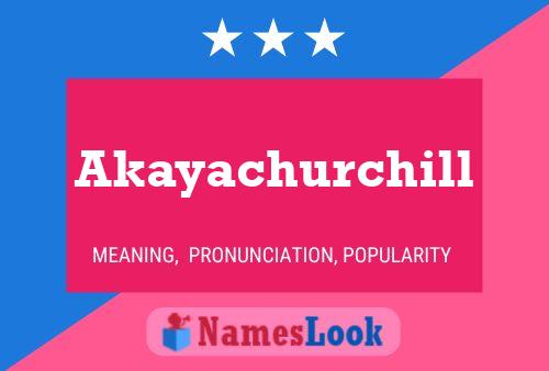 ملصق اسم Akayachurchill