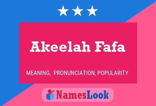 ملصق اسم Akeelah Fafa