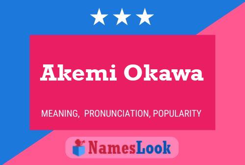 ملصق اسم Akemi Okawa