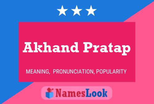 ملصق اسم Akhand Pratap