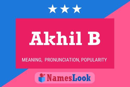 ملصق اسم Akhil B