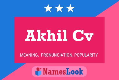 ملصق اسم Akhil Cv