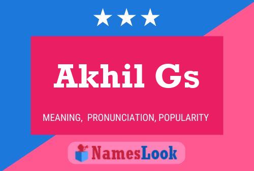 ملصق اسم Akhil Gs