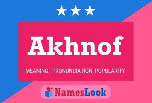 ملصق اسم Akhnof