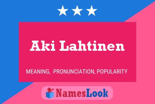 ملصق اسم Aki Lahtinen